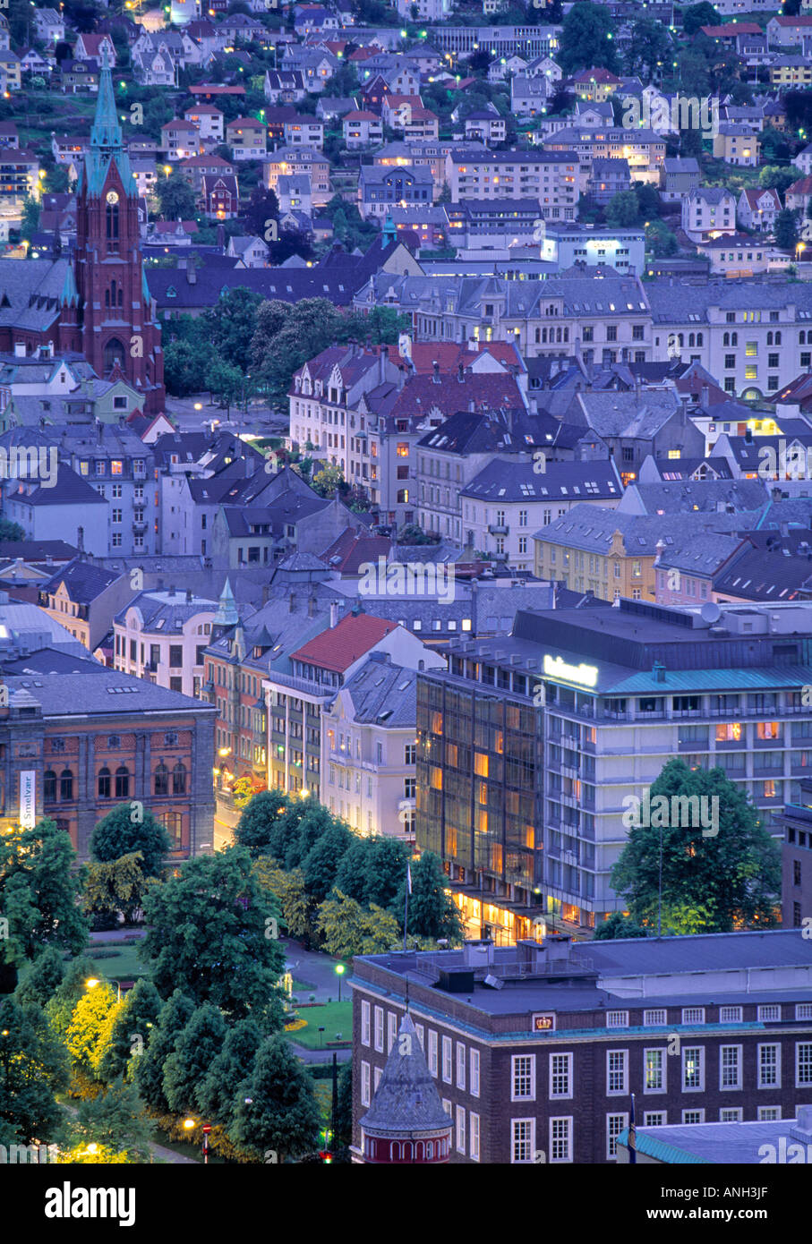 View over Bergen, Norway Stock Photo