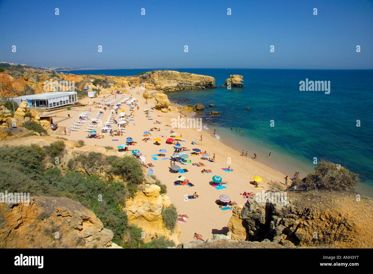 Praia San Raphael, Albufeira, Algarve, Portugal Stock Photo