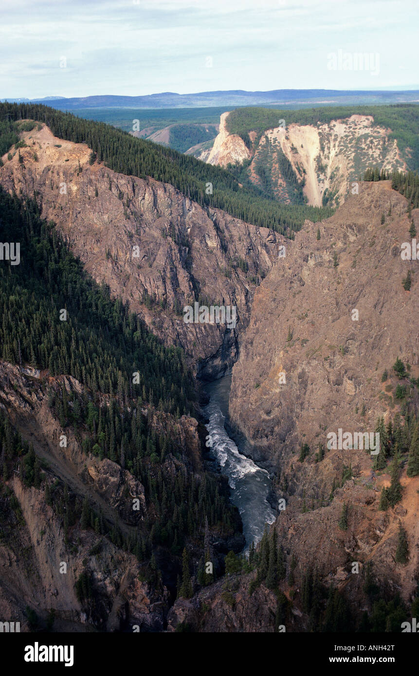 Aerial of the Stikine Grand Canyon, British Columbia, Canada Stock