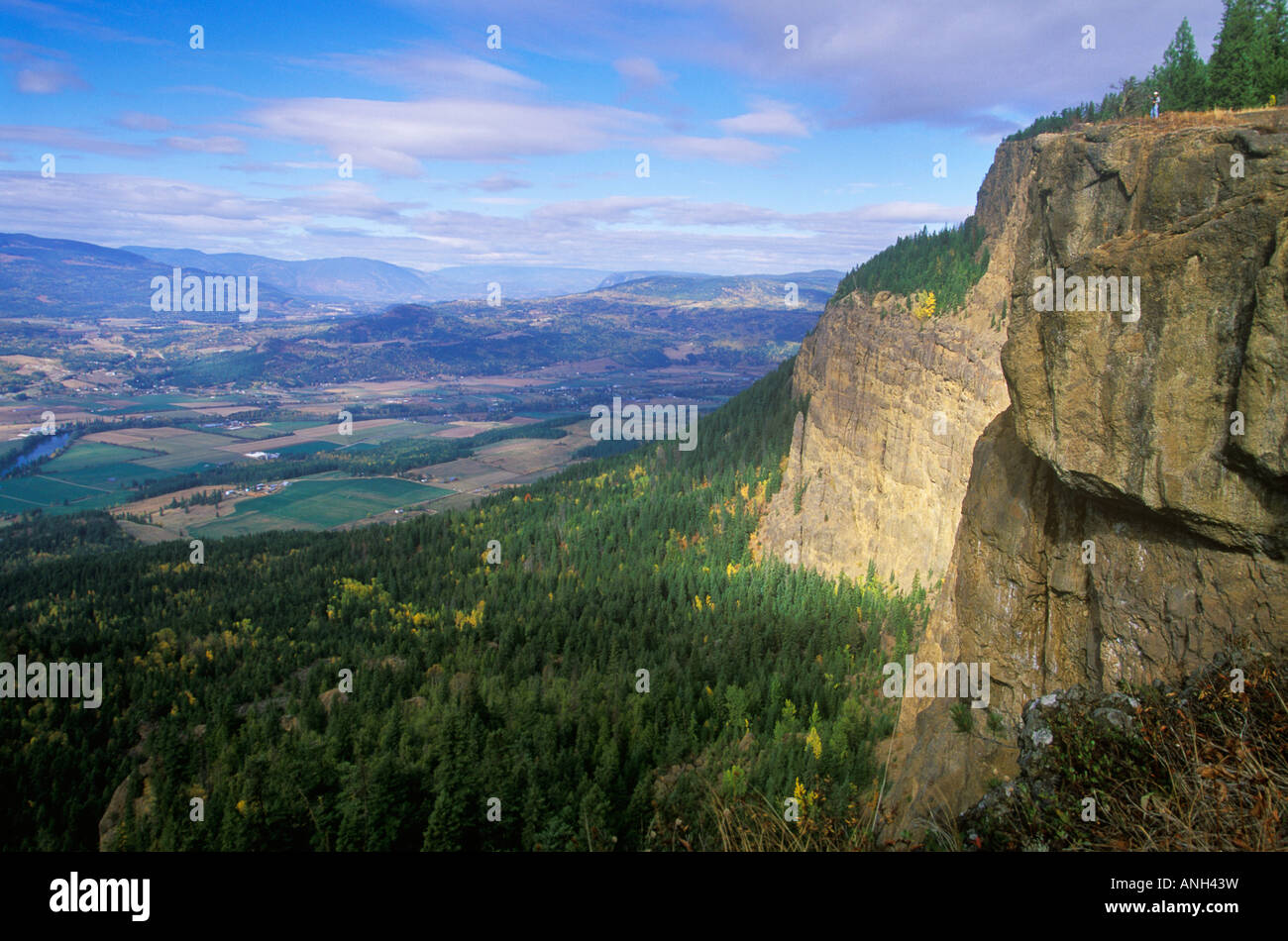 Hiker on the Enderby Cliffs, British Columbia, Canada Stock Photo Alamy
