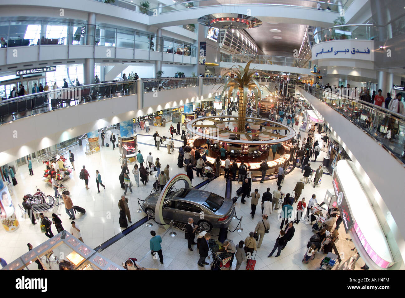 The duty free zone at Dubai International Airport, United Arab Emirates Stock Photo