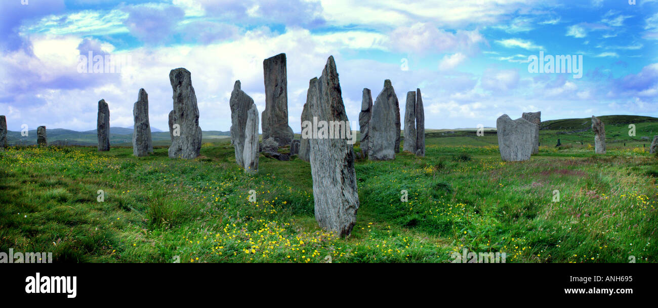 Callanish Stornoway megaliths outer Hebrides Lewiss Scotland UK Europe Stock Photo