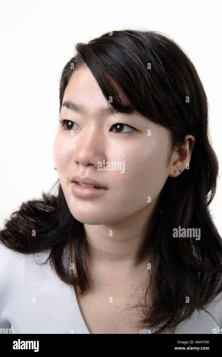 Portrait of a Young Asian Woman Stock Photo - Alamy
