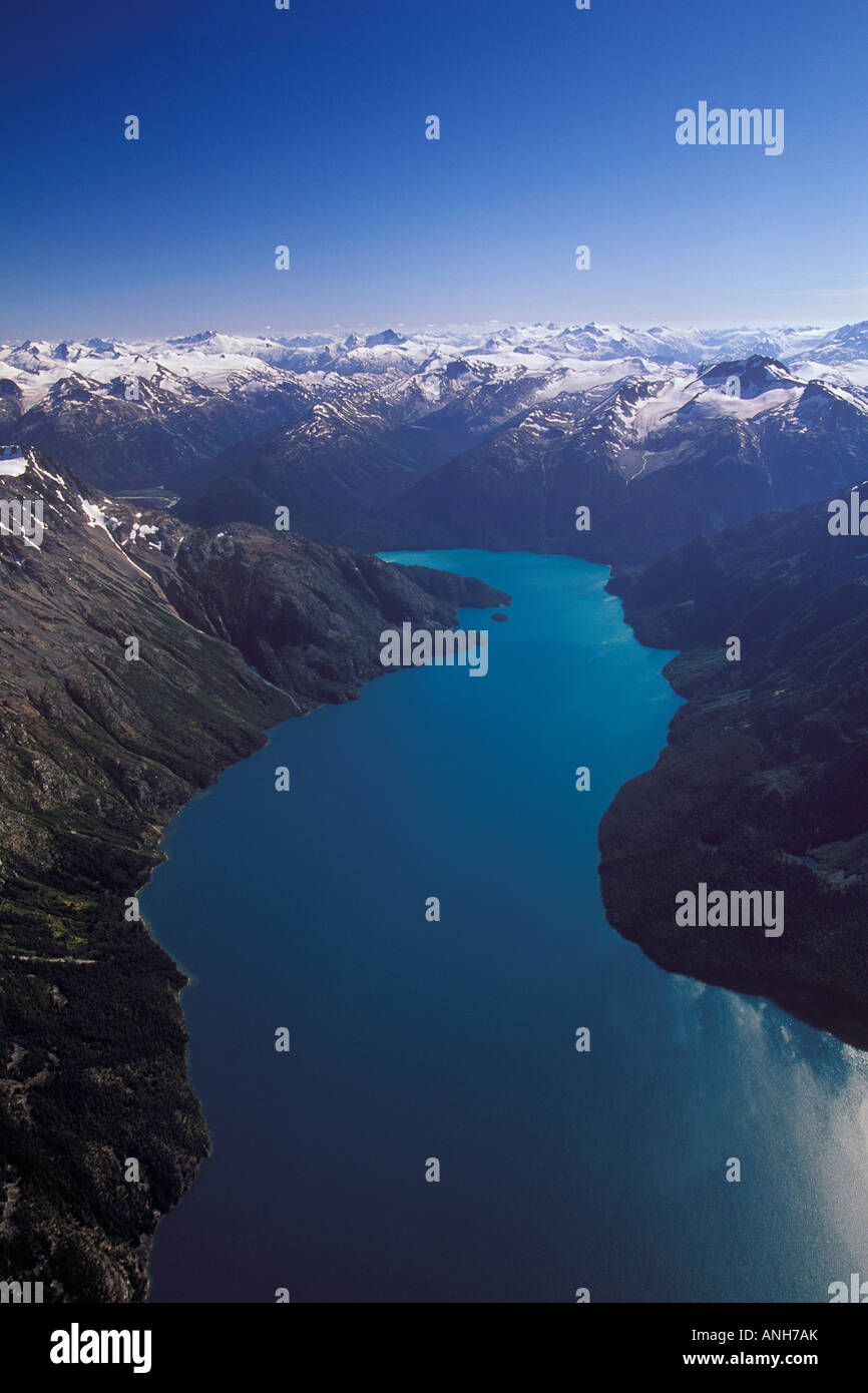 Aerial of Chilko Lake, Ts'ylos Provincial Park, British Columbia