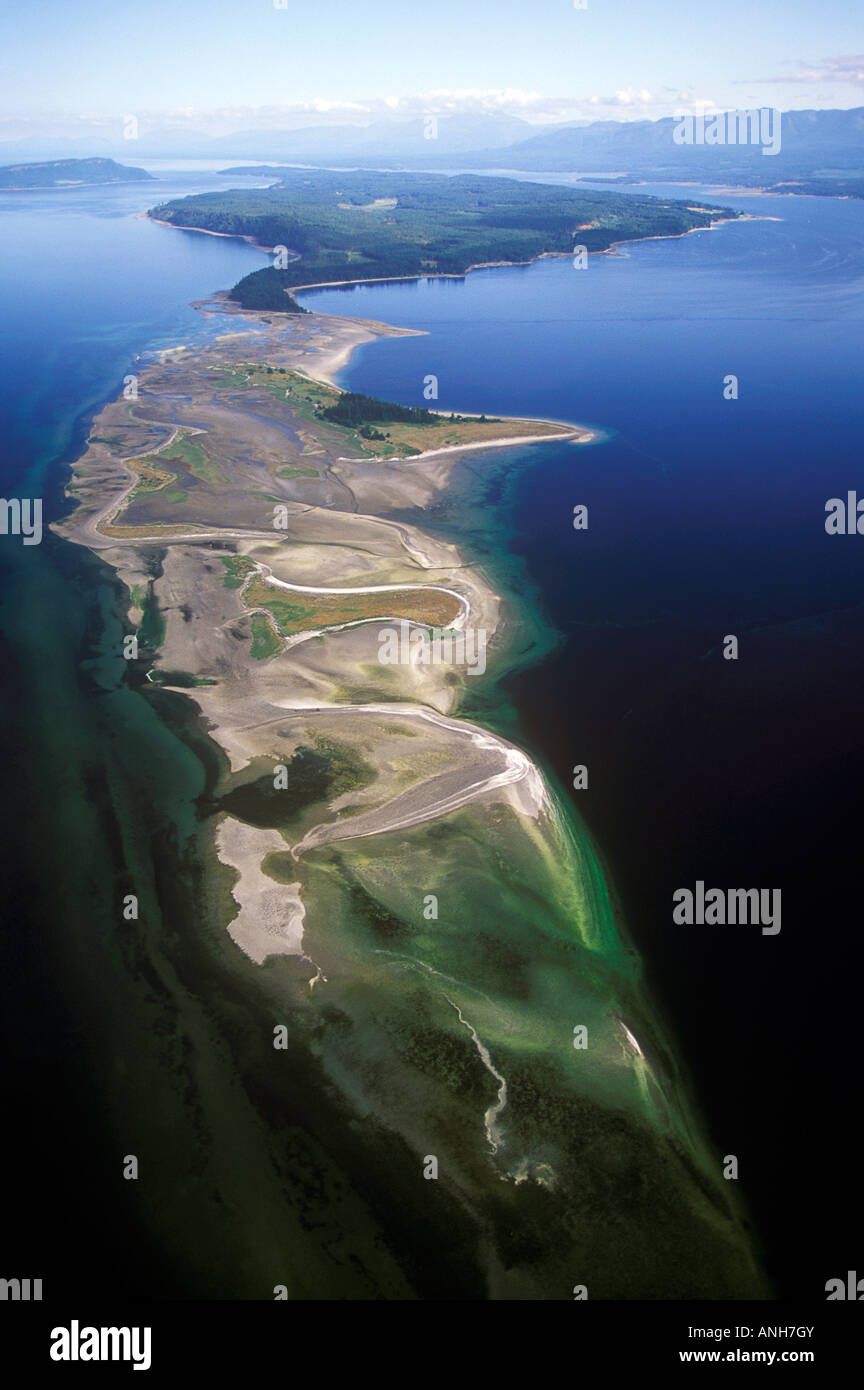 Aerial of Denman Island, British Columbia, Canada Stock Photo Alamy