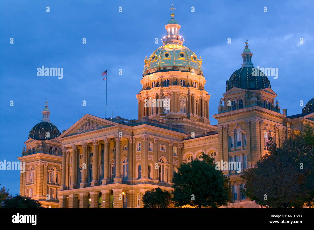 Iowa State Capitol, Des Moines, Iowa, USA Stock Photo