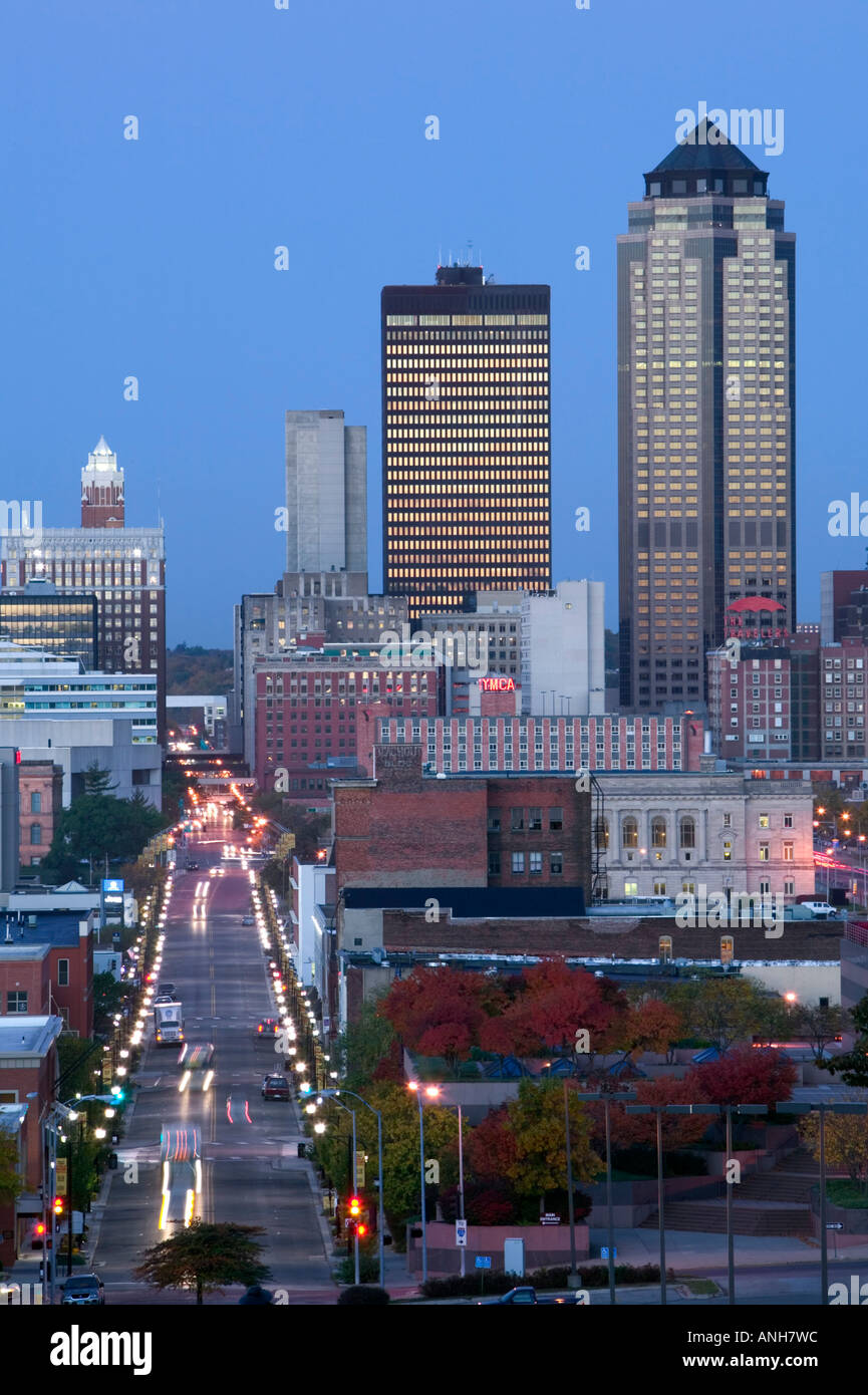 Skyline of Des Moines, Iowa, USA