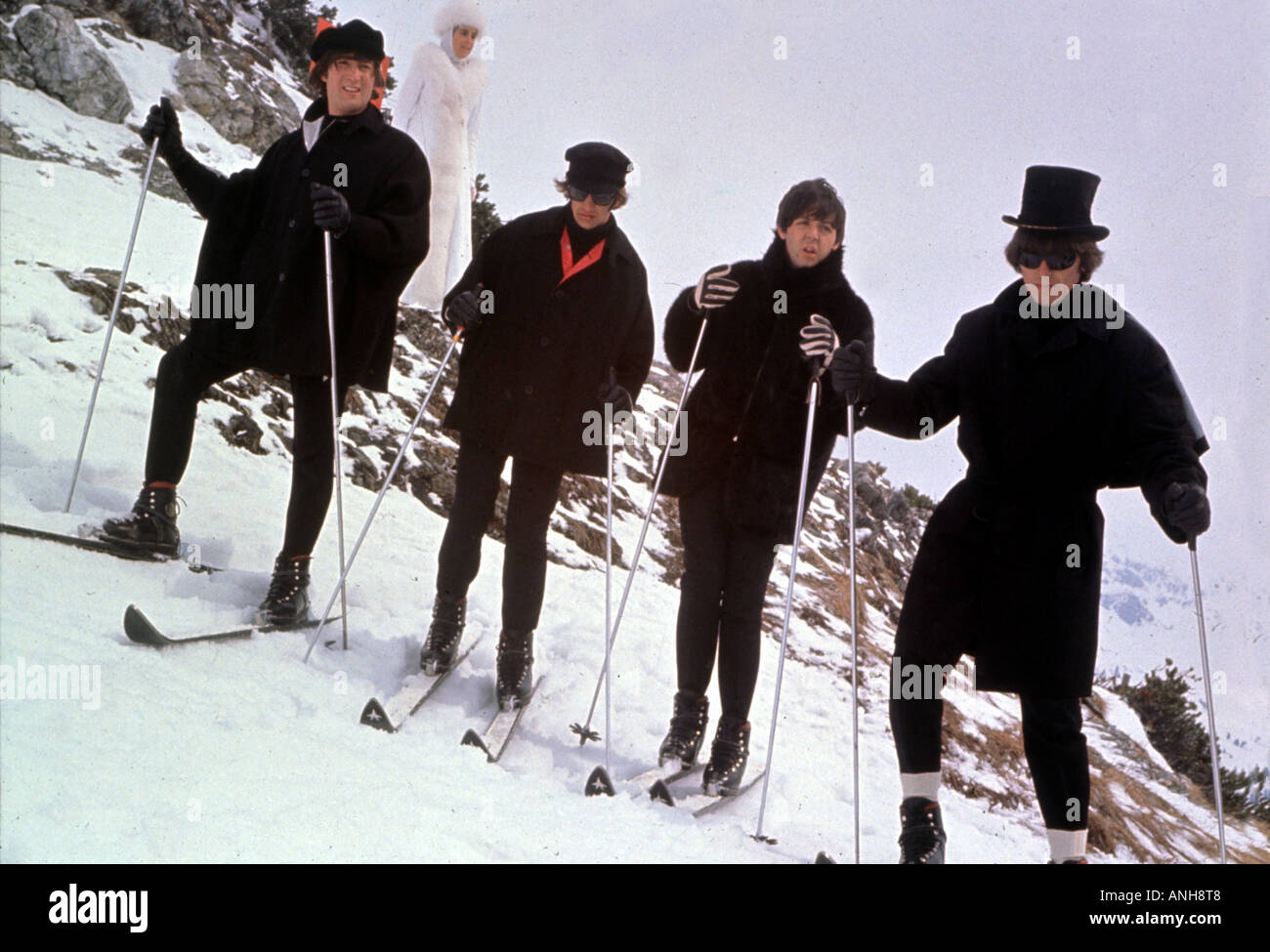 BEATLES filming Help in Switzerland in 1965 Stock Photo