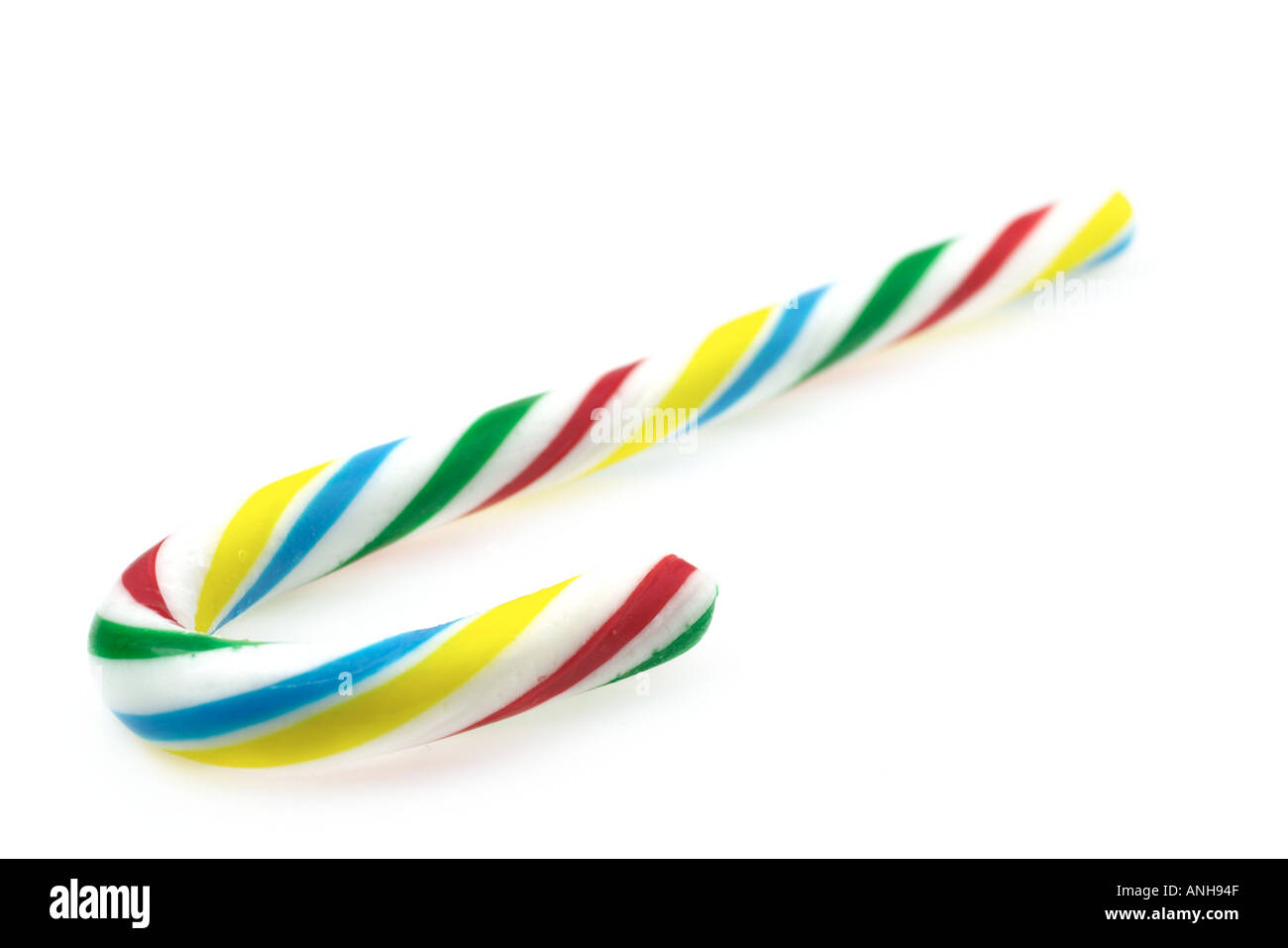 Candy Cane on White Stock Photo