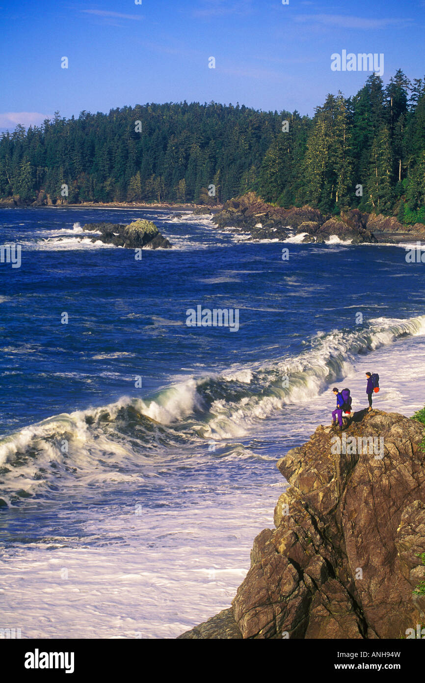 Hikers on the West Coast Trail, Pacific Rim National Park, Vancouver