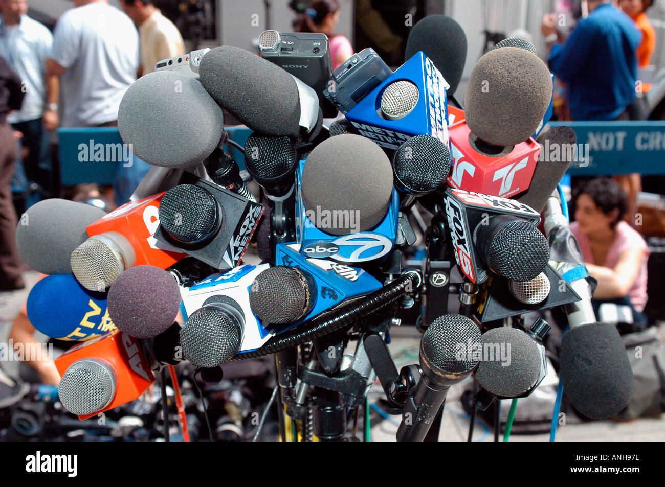 Microphone stand press conference hi-res stock photography and images -  Alamy