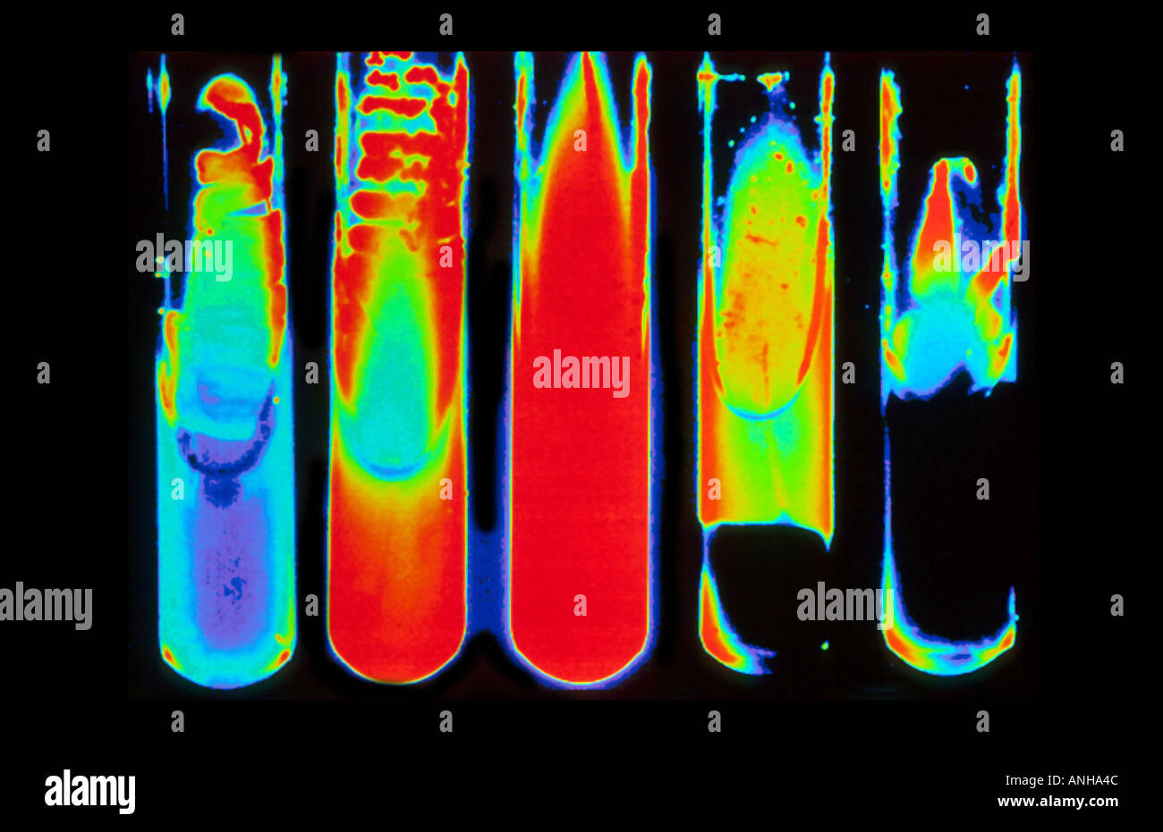 Test tubes used in laboratory research Color enhanced for design use ...