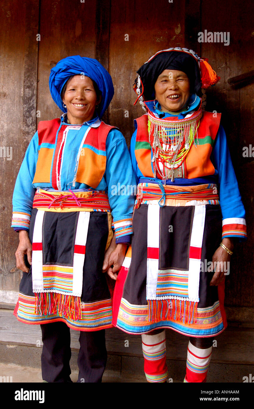lisu minority  traditional festival a minority women have traditional clothes Stock Photo
