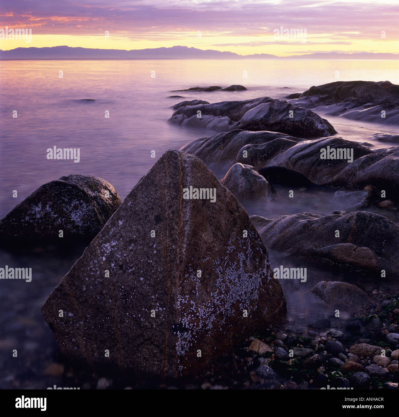 Bc Rocks Pyramid Rock at sunset, Roberts Creek, Sunshine Coast, British Columbia ...