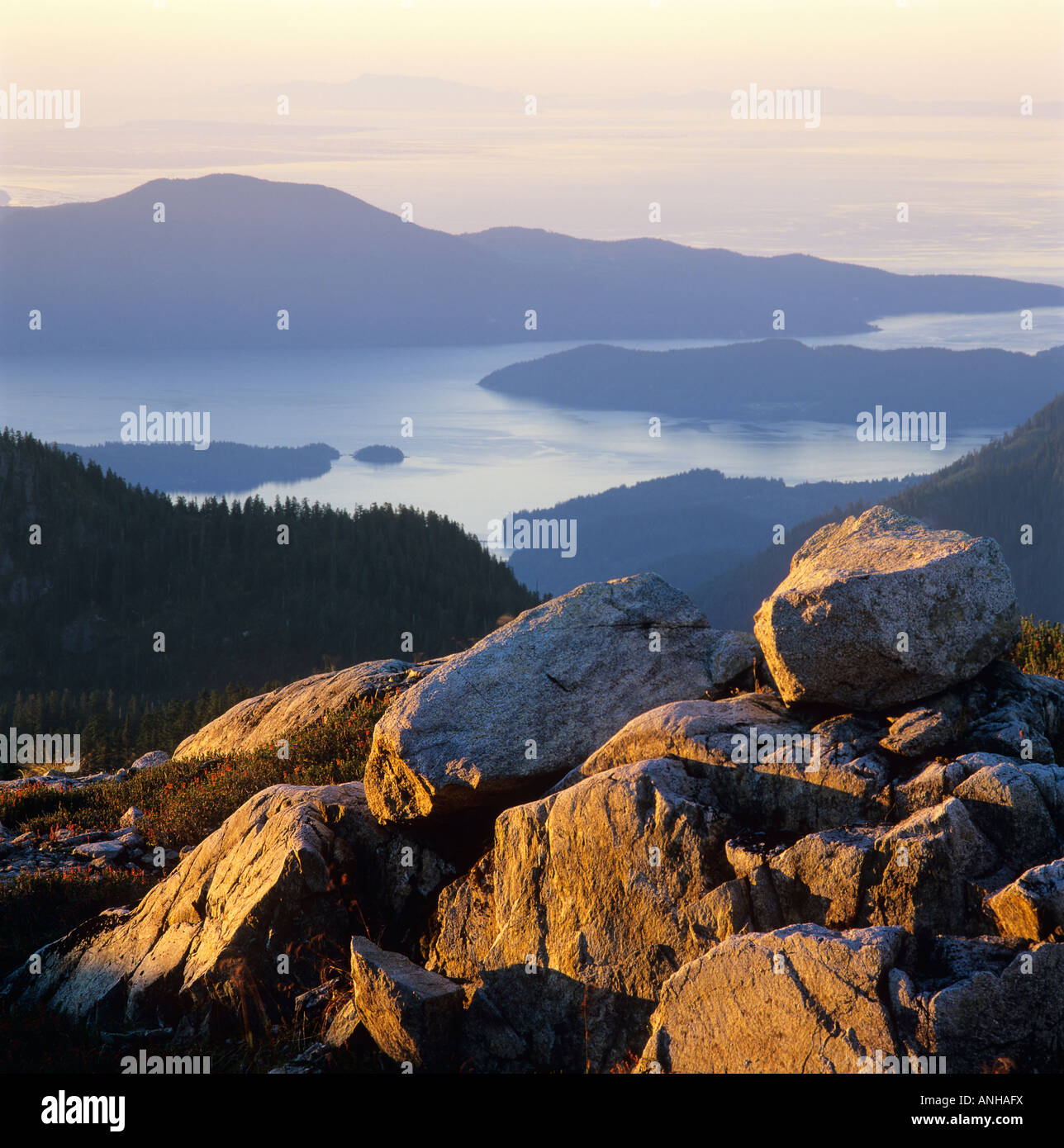 Palm Rocks Howe Sound Howe Sound from Panther Peak, Tetrahedron Provincial Park, Sunshine ...