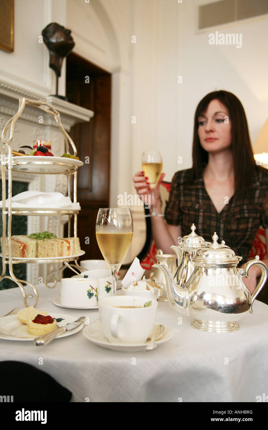 Afternoon Tea at Brown s Hotel in Mayfair London Stock Photo