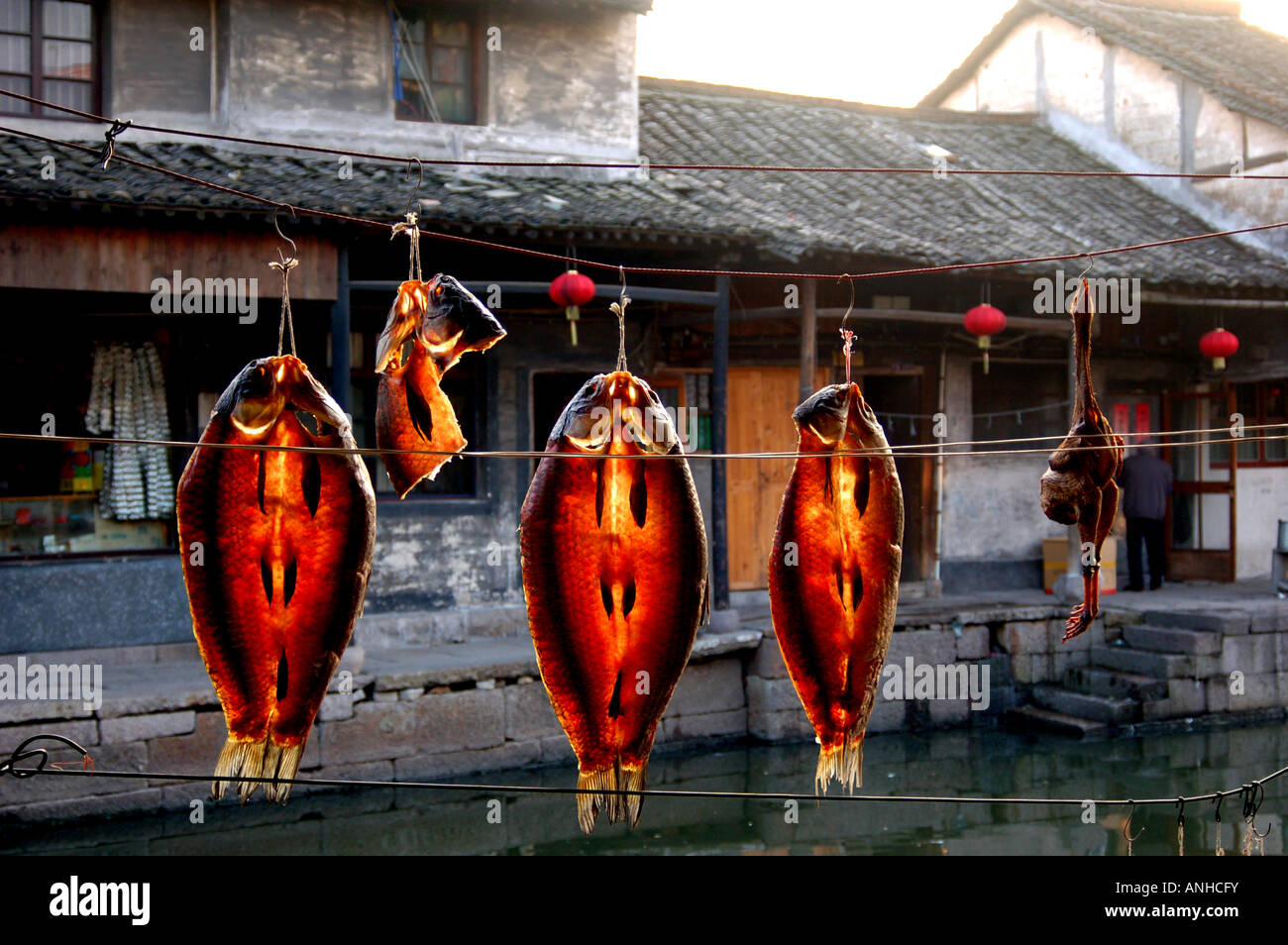 preserved ham from fish is Chinese tradition food Stock Photo - Alamy