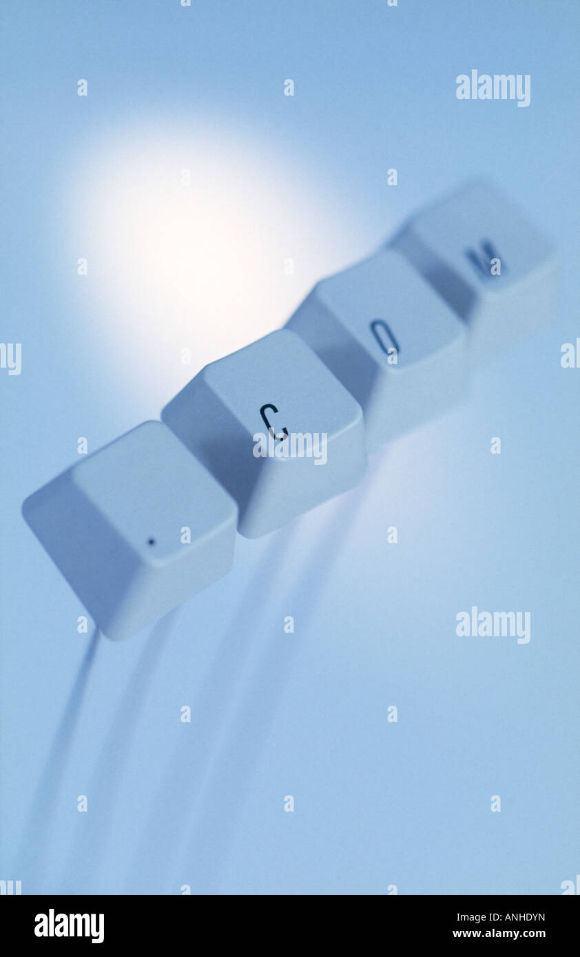 .com spelt on computer keys Stock Photo - Alamy