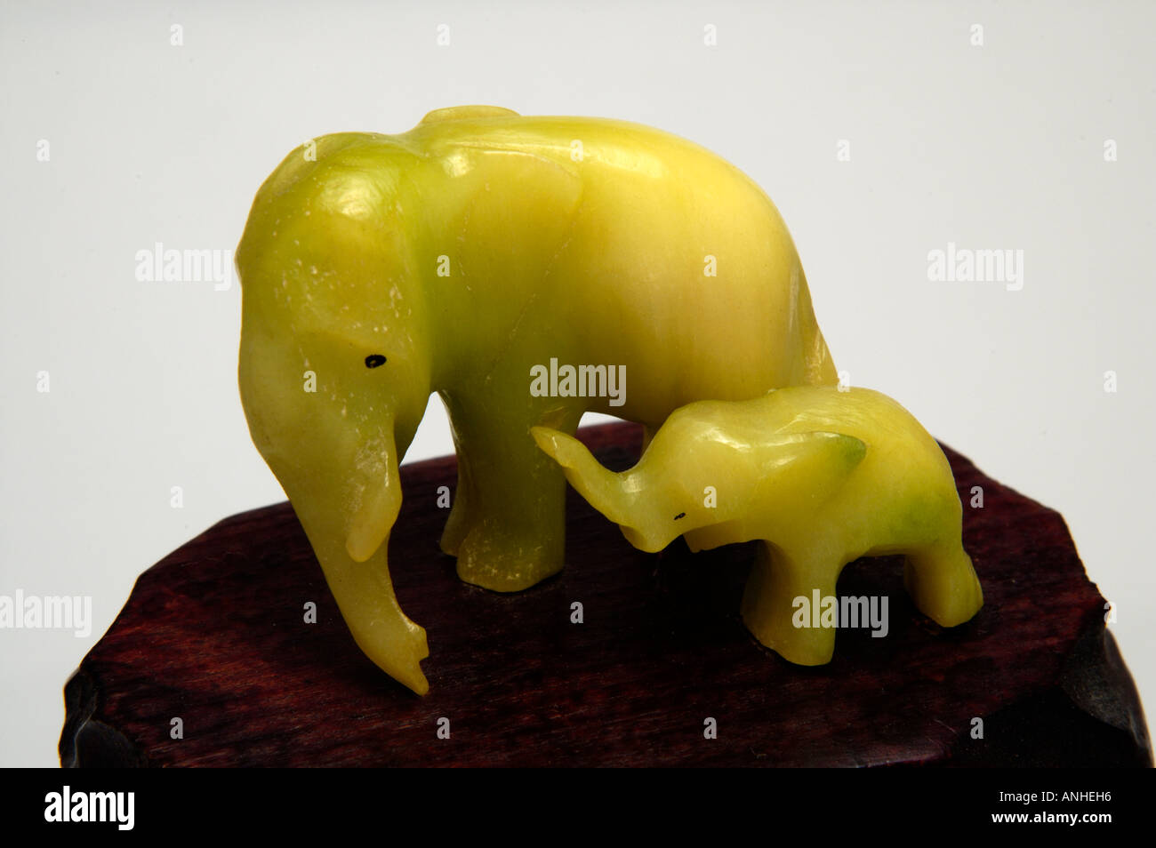Elephants made of jade Stock Photo Alamy