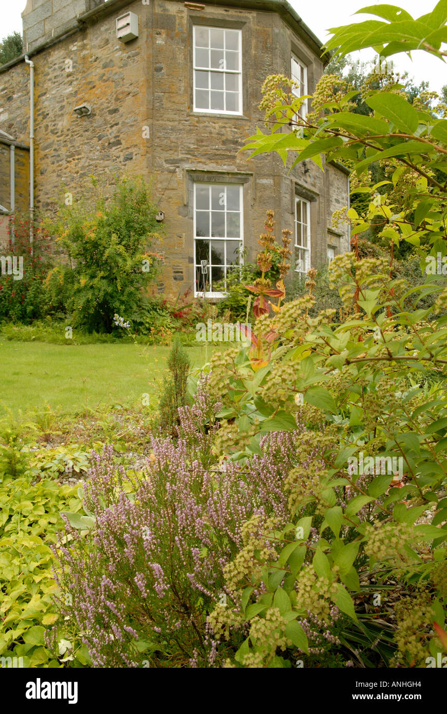 Cluny House Gardens in the Central Highlands of Scotland Stock Photo