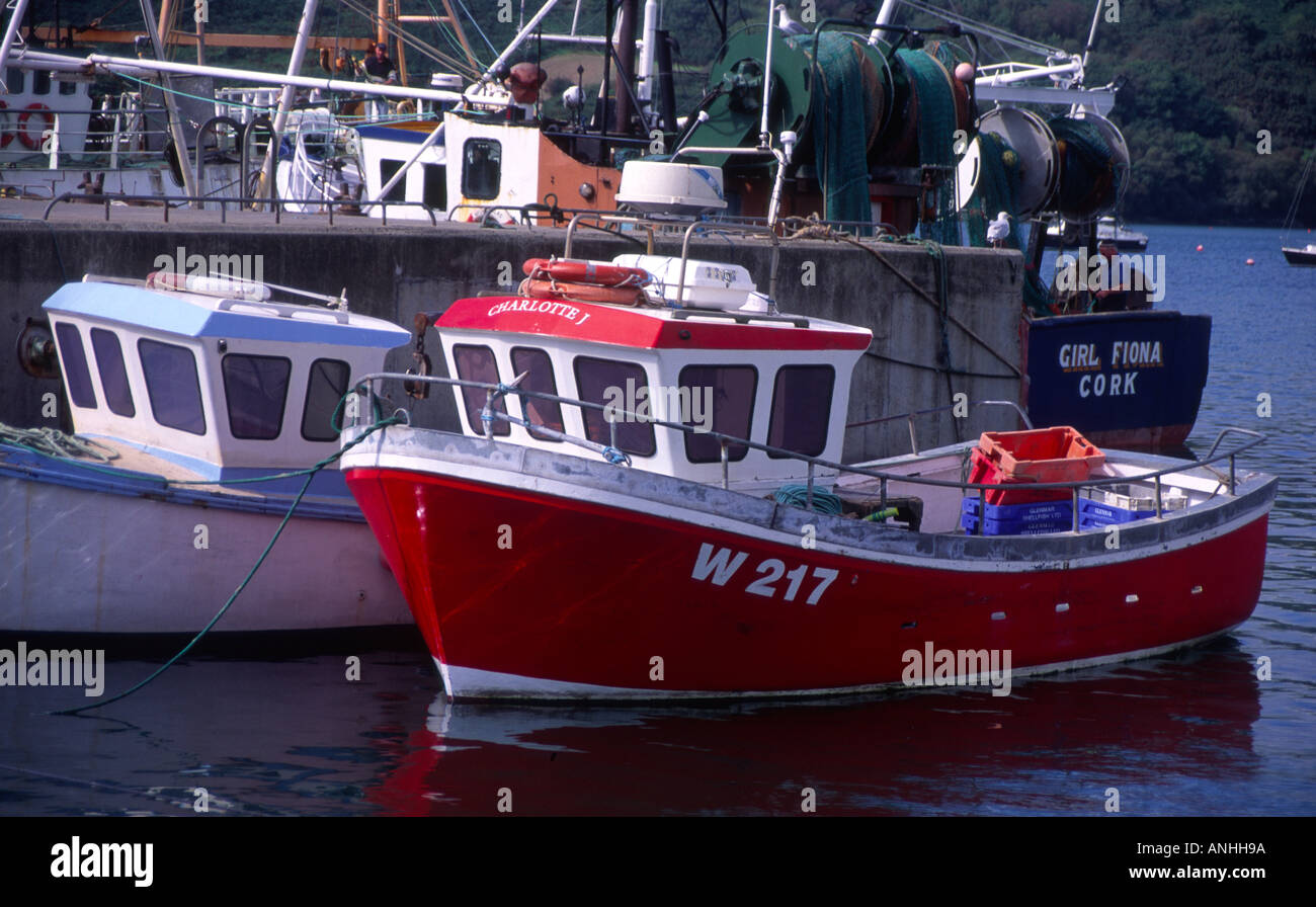 Small fishing boats Union Hall County Cork Ireland Stock Photo
