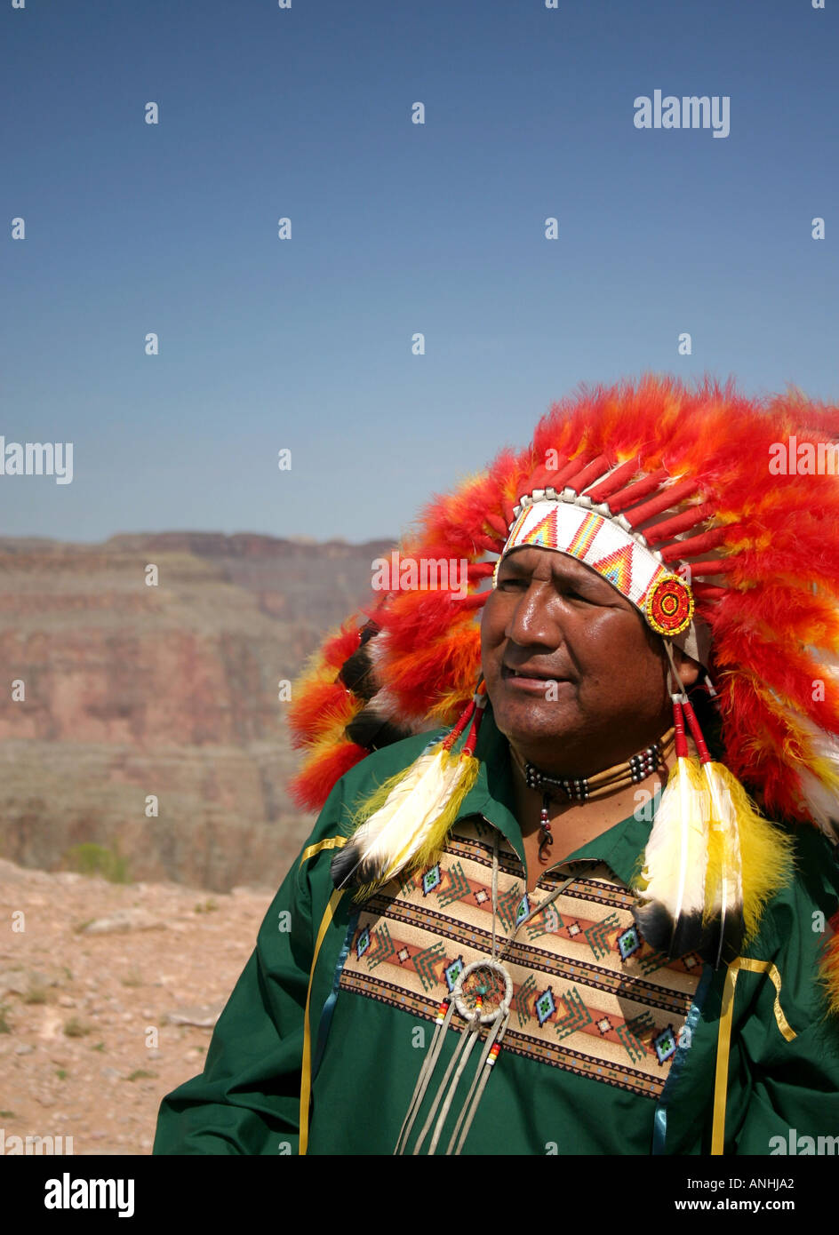 Hualapai Indian at the Grand Canyon National Park in Arizona in the ...