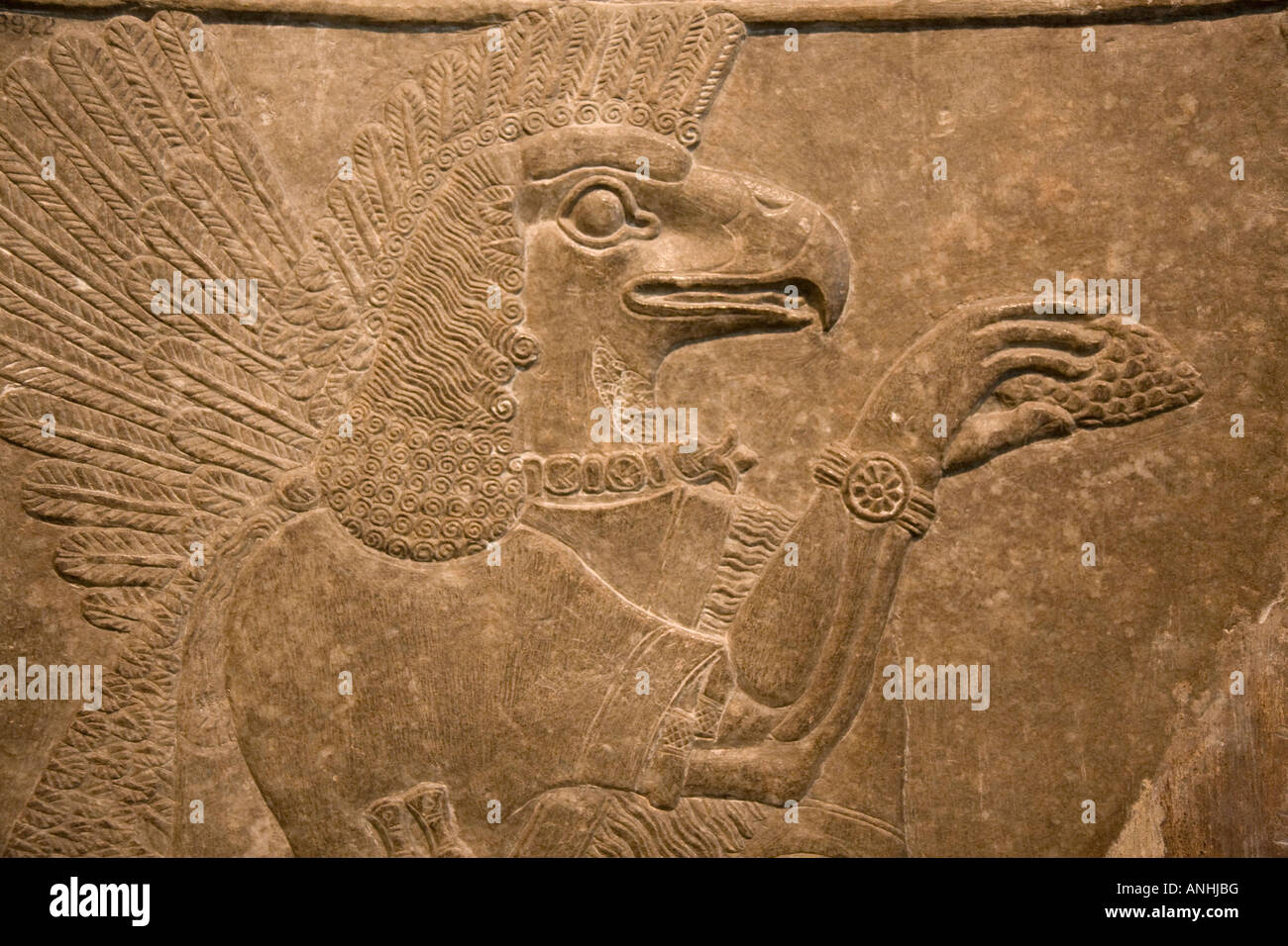 Assyrian wall carving at the British Museum 3 Stock Photo