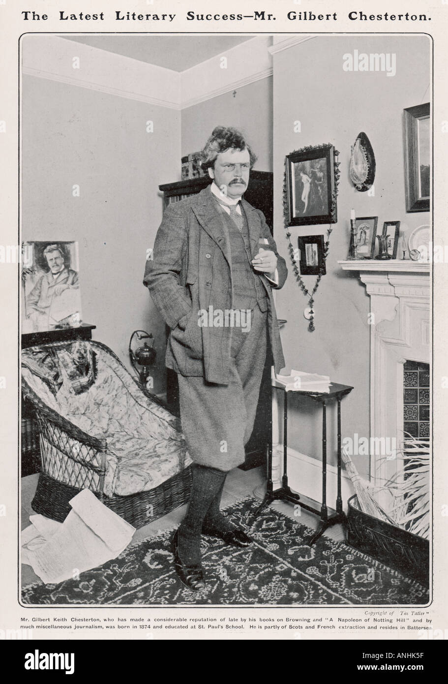 G K Chesterton Writer Stock Photo Alamy