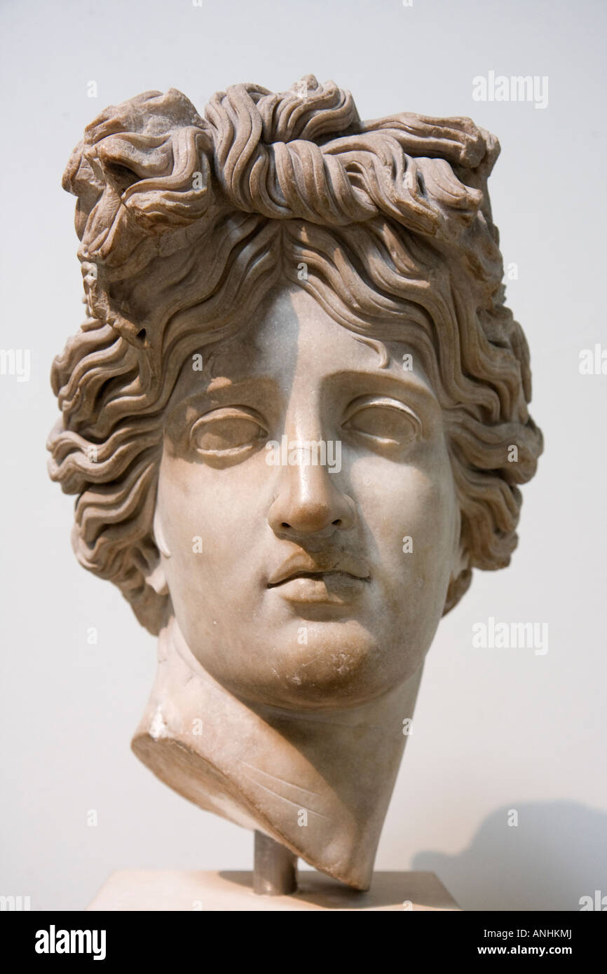 Grecian face from antiquity 1- the British Museum Stock Photo