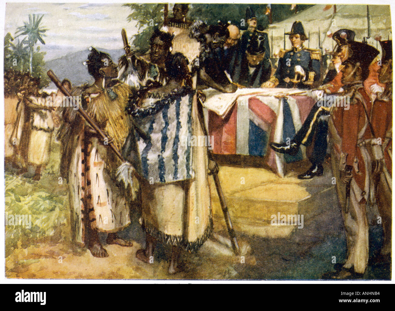 Treaty Of Waitangi Stock Photo Alamy   Treaty Of Waitangi ANHNB4 