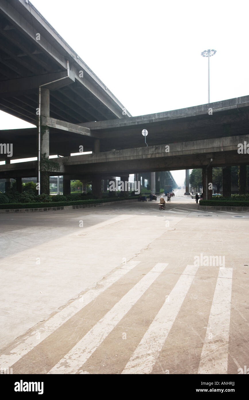 Overpasses, low angle view Stock Photo
