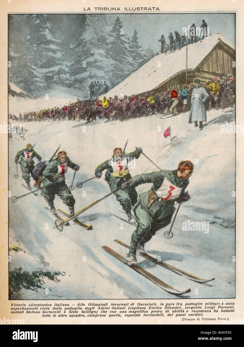 Olympics 1936 Ski Team Stock Photo