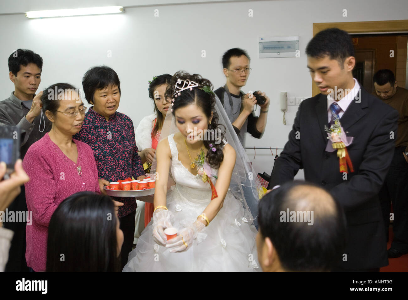 Chinese wedding tea ceremony Stock Photo