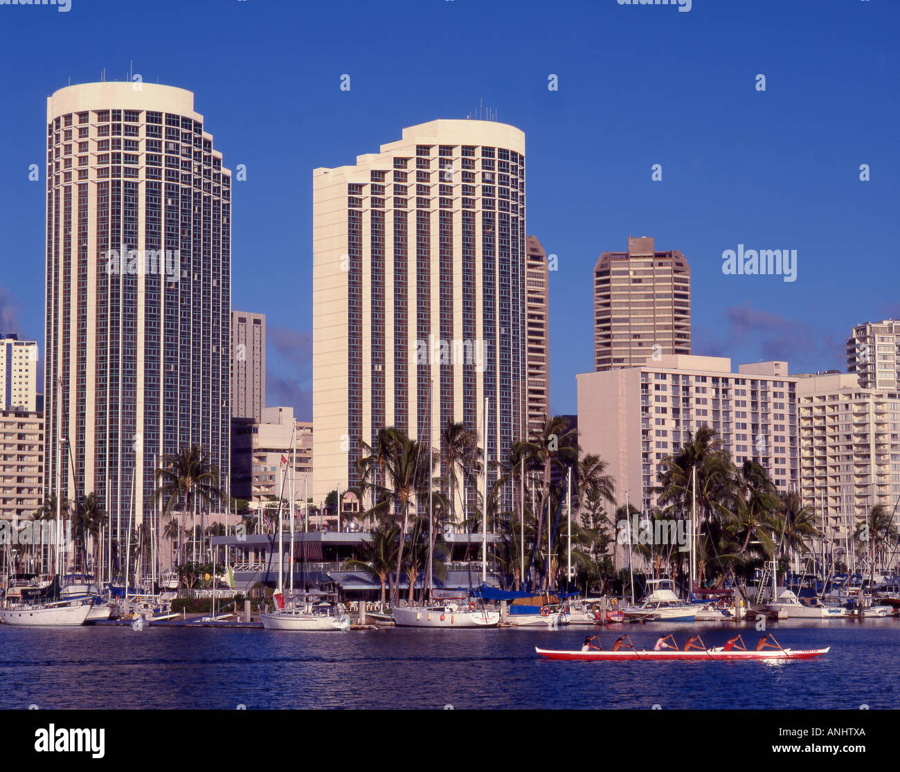 U S A Hawaii Oahu Ala Wai Yacht Harbor Stock Photo Alamy