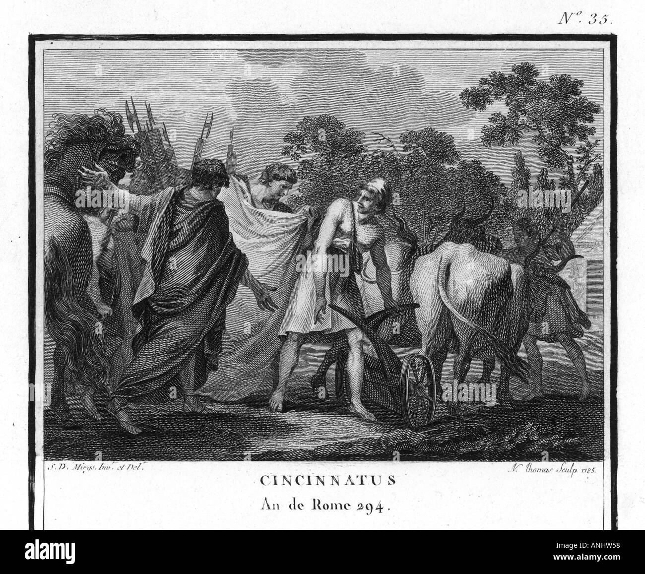 Cincinnatus Plough Stock Photo Alamy