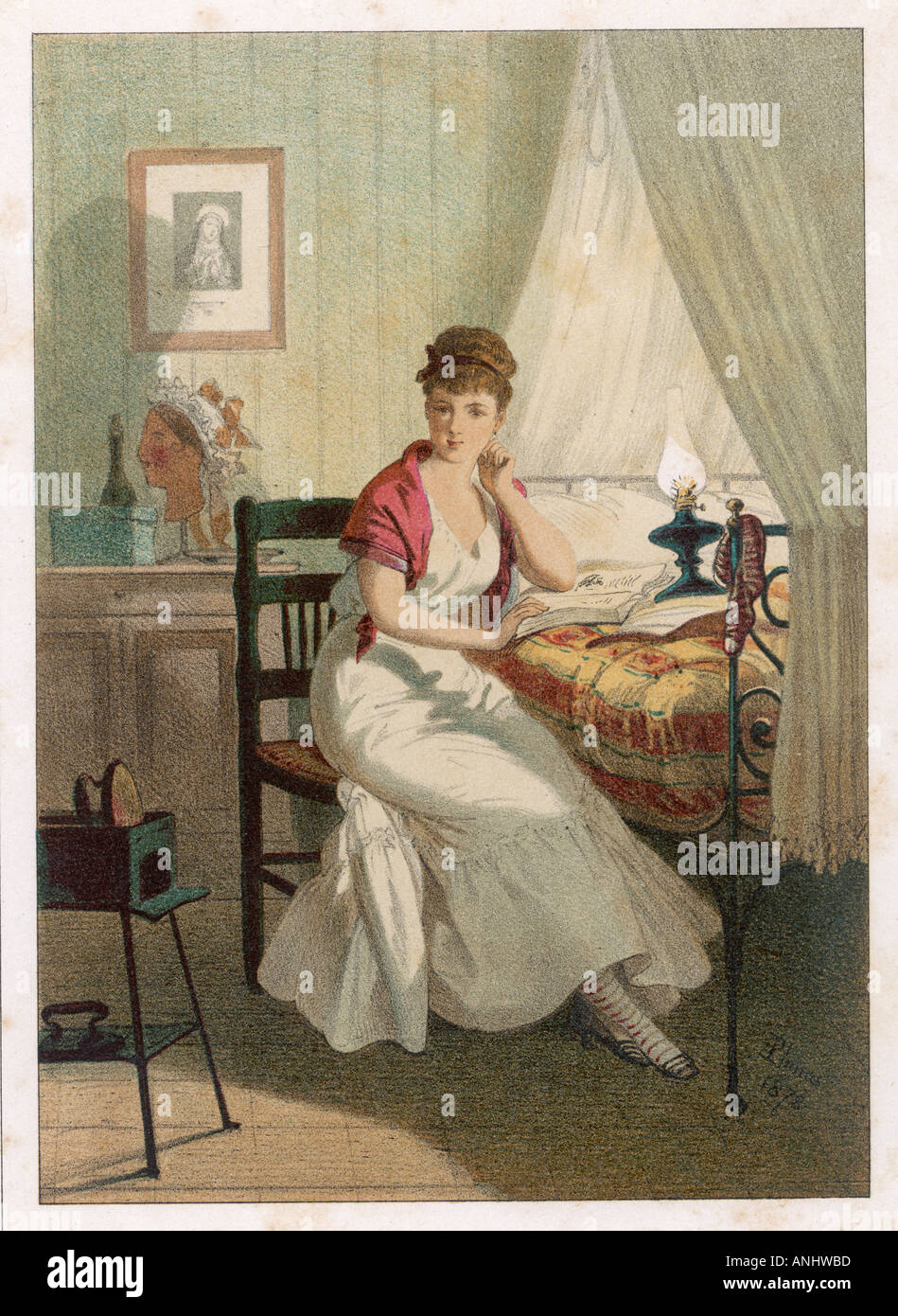 Chair beside bed hi res stock photography and images Alamy