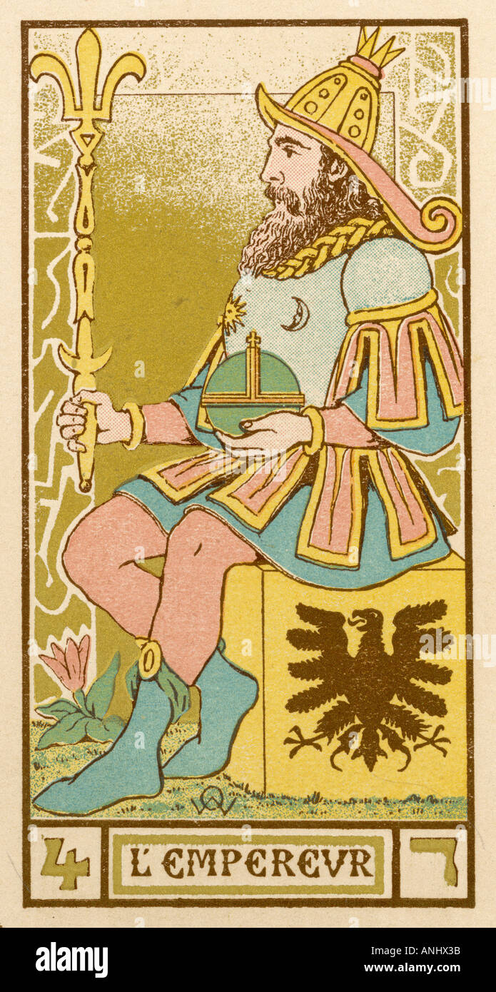 Tarot Card Emperor Stock Photo