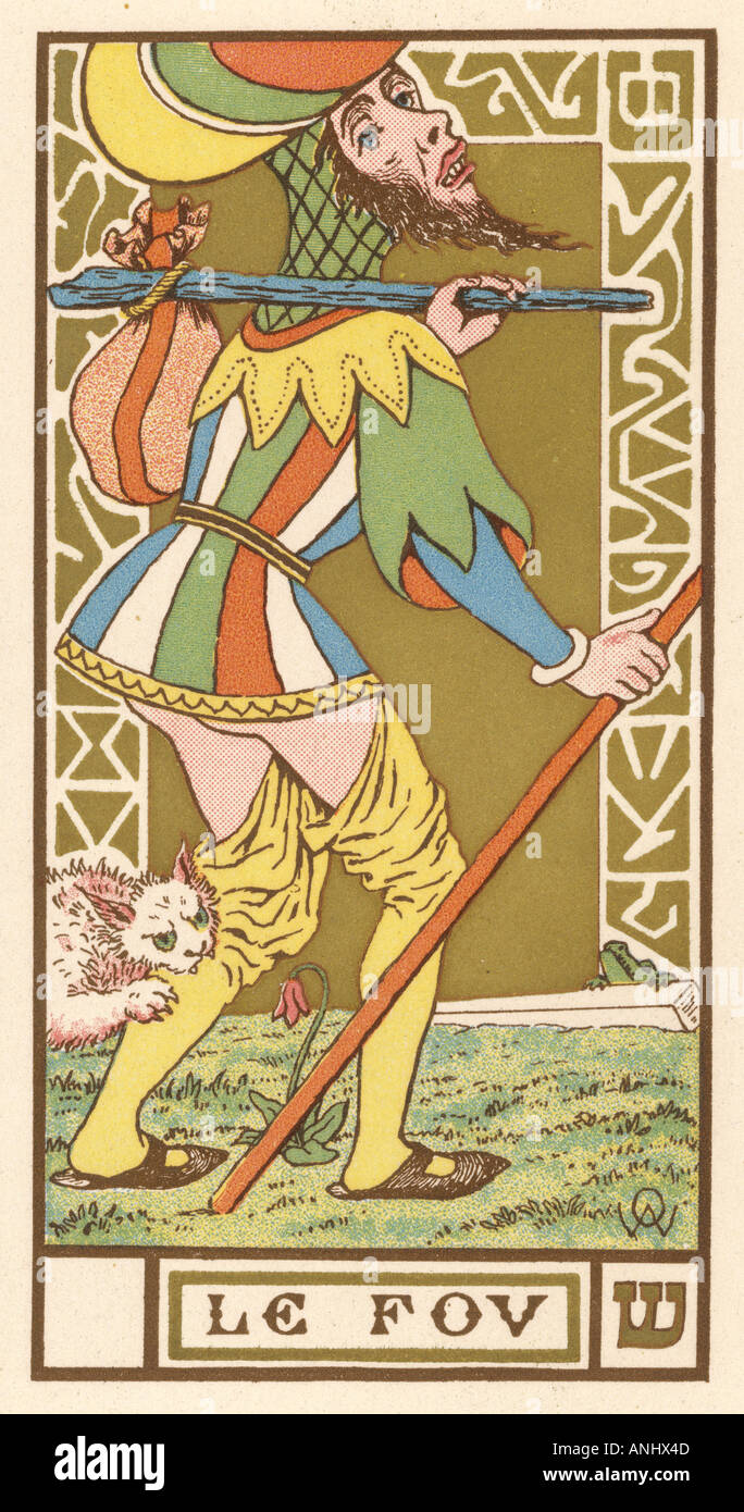Tarot Card The Fool Stock Photo