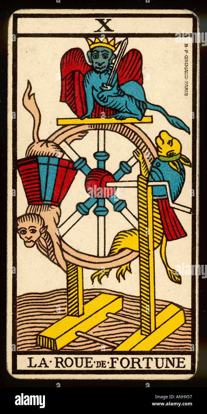 Tarot Wheel Of Fortune Stock Photo