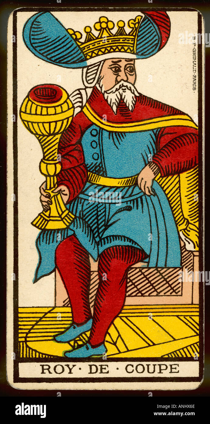 Tarot King Of Cups Stock Photo Alamy