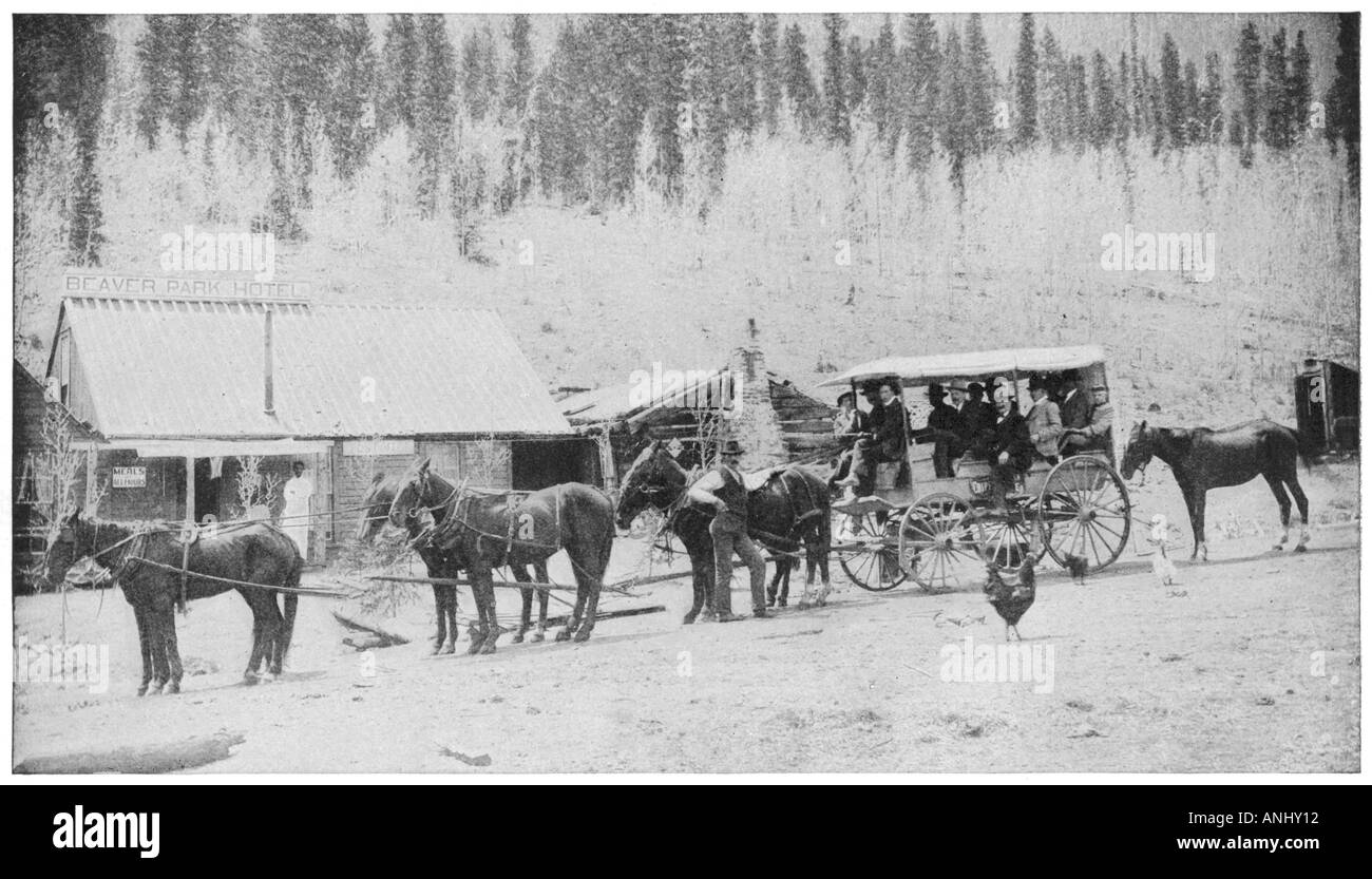 Stagecoach In America Stock Photo