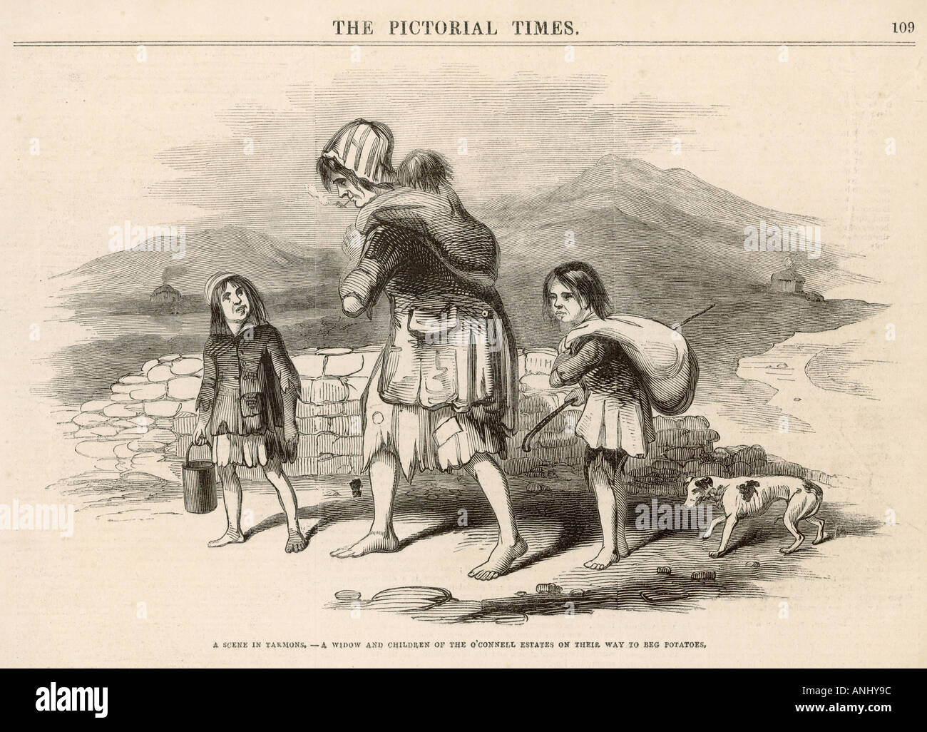 Irish Potato Famine 1846 Stock Photo