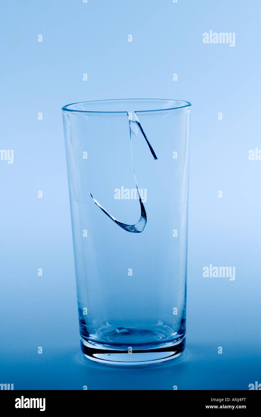 Empty broken drinking glass Stock Photo Alamy