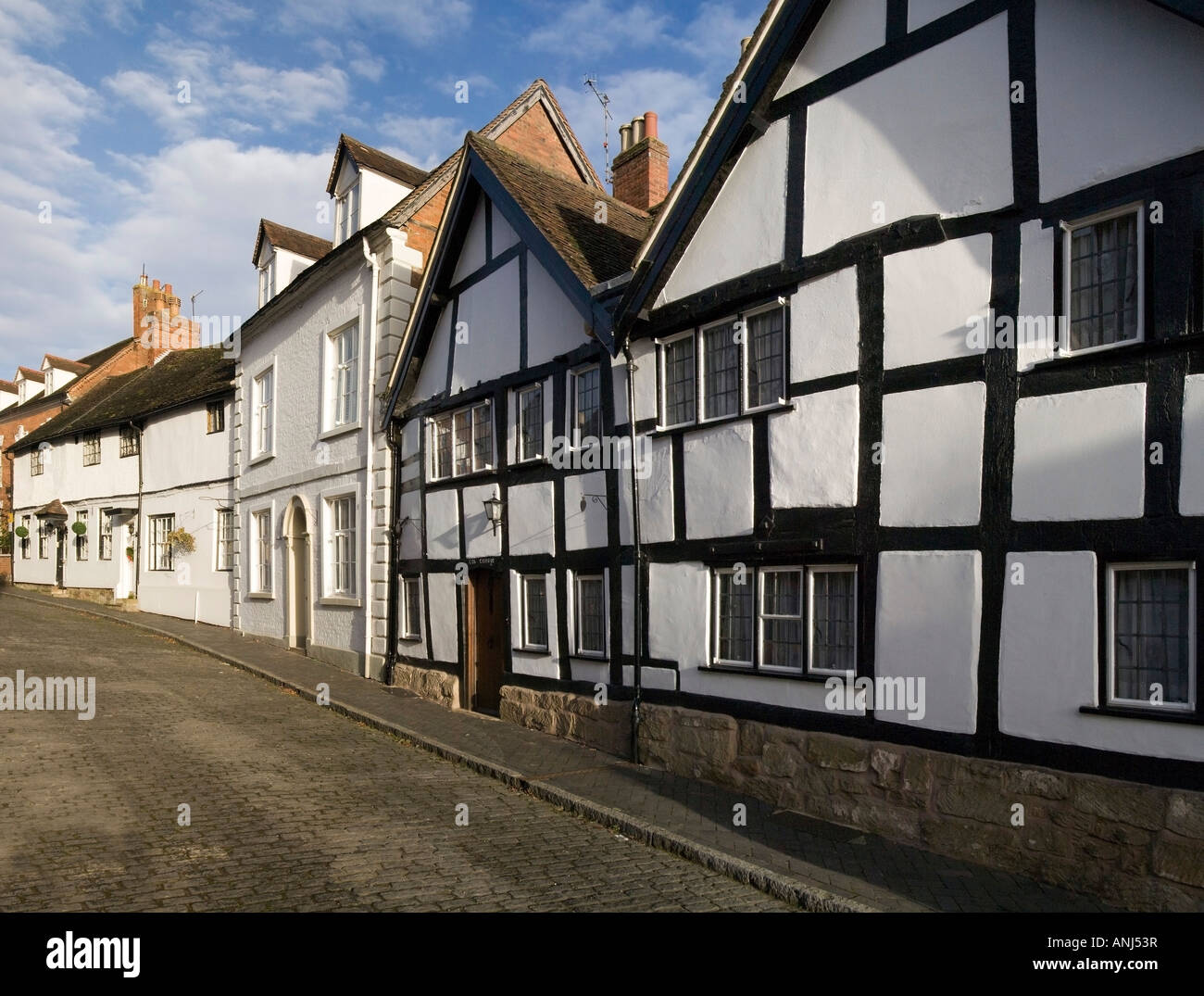 Old buildings in Mill Street Warwick Stock Photo Alamy