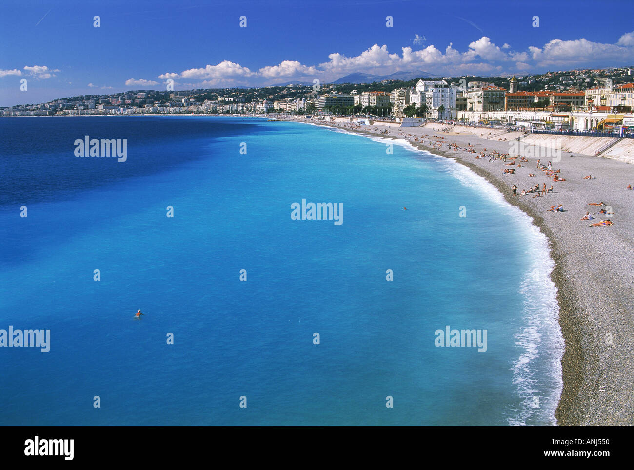 Mediterranean beaches French Riviera Nice travel Stock Photo