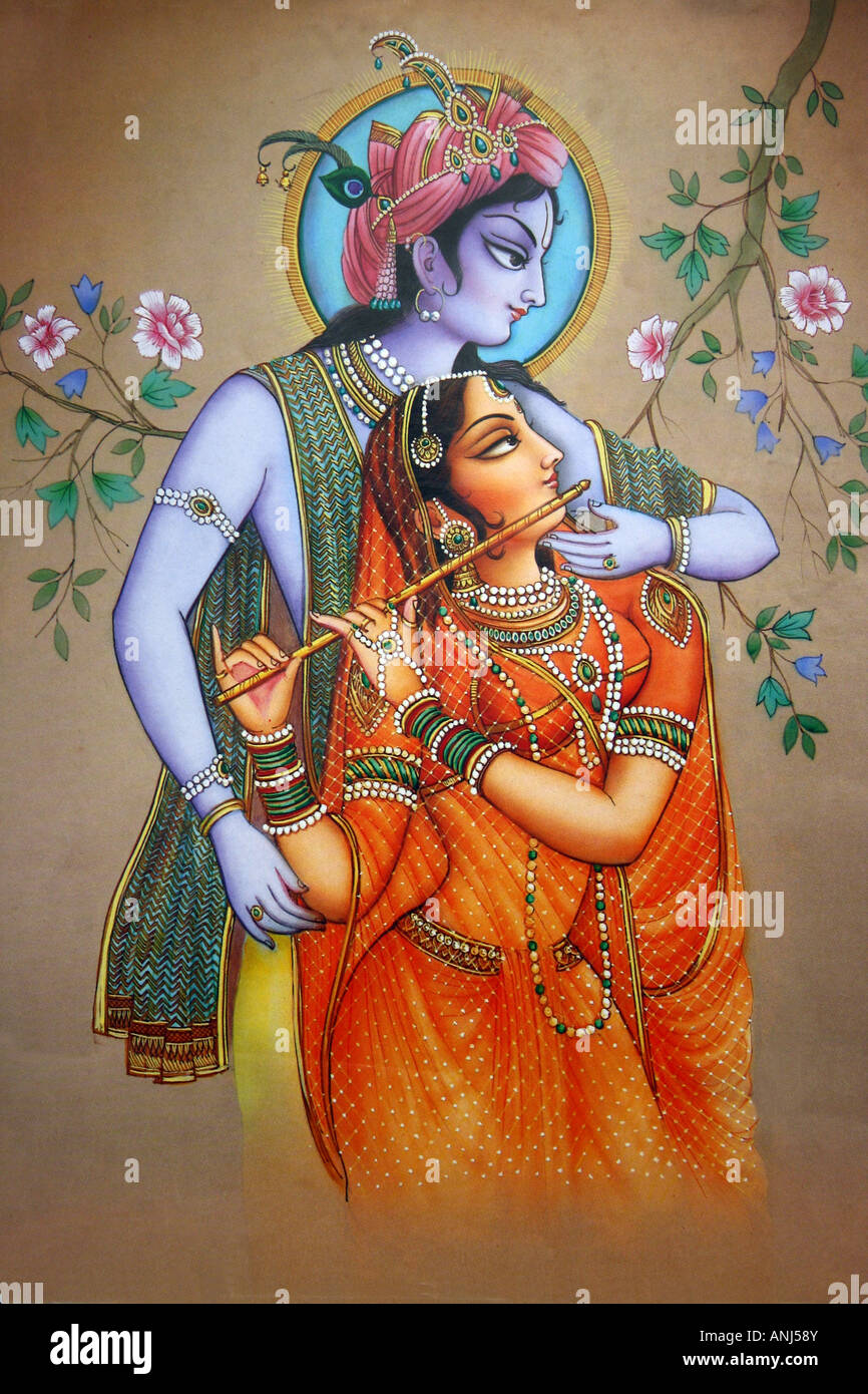Krishna and Radha Stock Photo