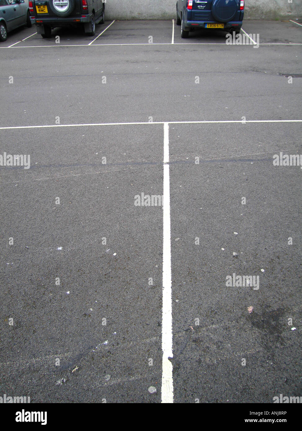 Lines marking car parking space Stock Photo - Alamy