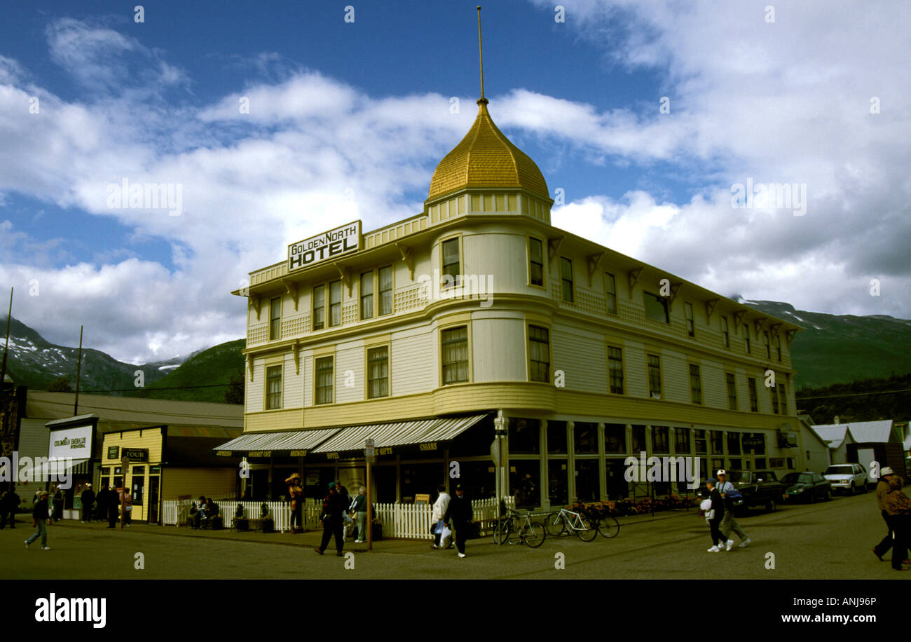 AK Skagway Alaska town of Skagway downtown historic buildings main