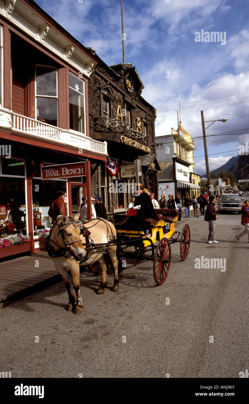 AK Skagway Alaska town of Skagway downtown historic buildings main