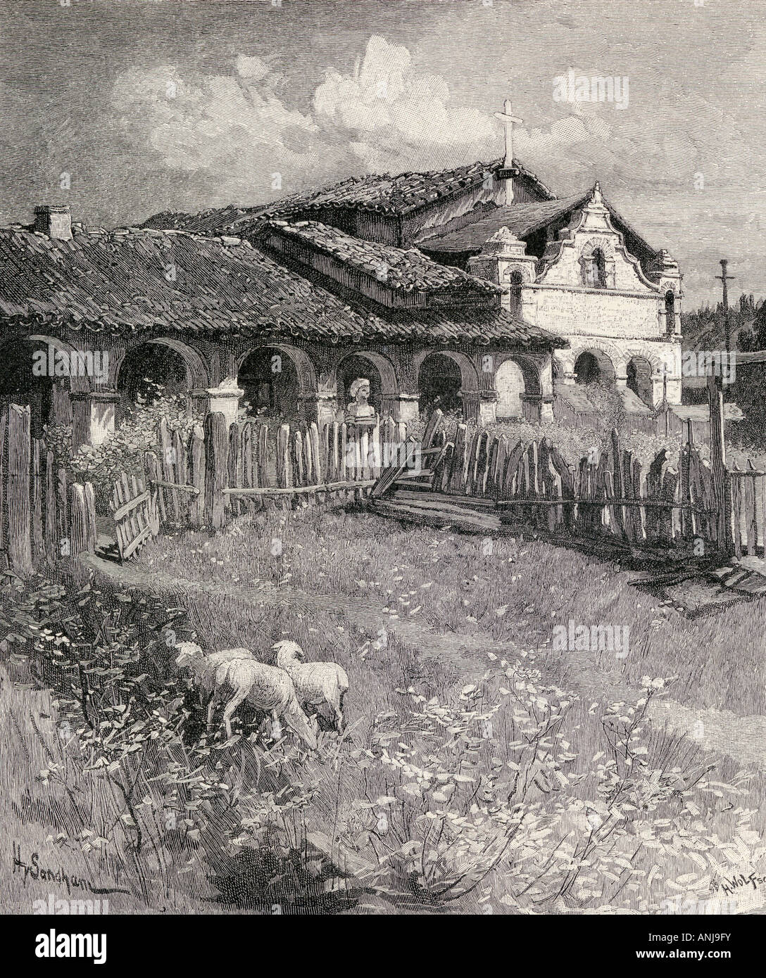 Mission San Antonio de Padua, Jolon, California. From the book The